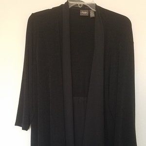 Chico's  Black Traveler Jacket with Sheer Layer XL